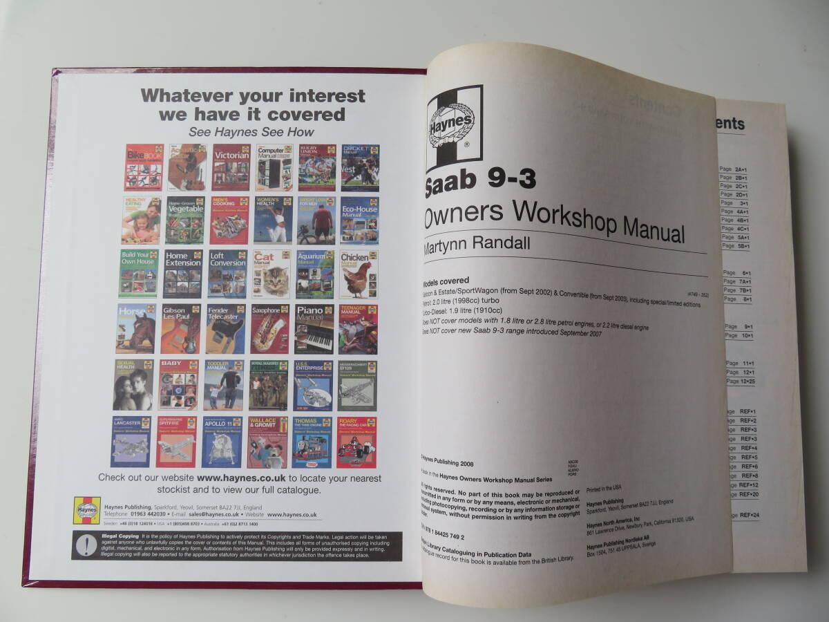  partition nzHaynes owner's Work shop manual Saab 9-3 2002 year 9 month ~2007 year 9 month English version 