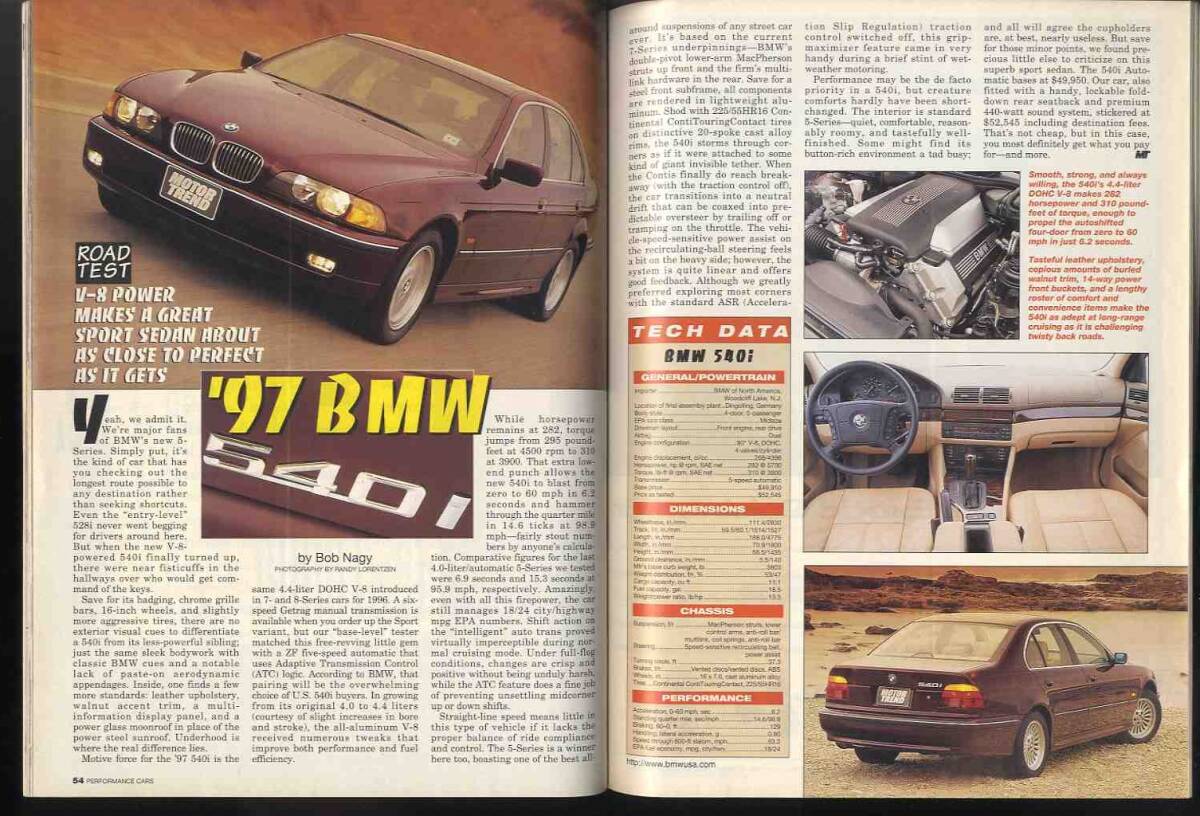 【d2011】1997年 [MOTOR TREND] '97 Performance Cars／1997コルベット、アストンマーチンDB7、プリムスプロウラー、..._画像9