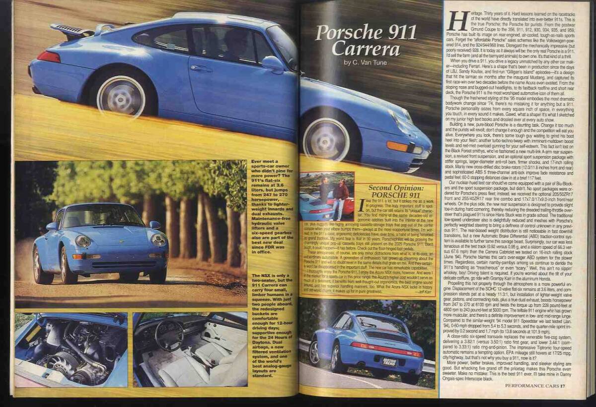 【d2010】1995年 [MOTOR TREND] '95 Performance Cars／サリーンマスタングSR、ミツビシ3000GT VR-4 スパイダー、..._画像5