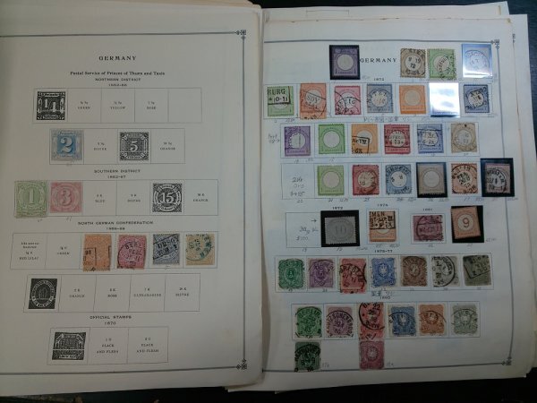 0503F01 foreign stamp Germany to-gosa moa etc. used ...* cardboard . pasting attaching have details is photograph . please verify 