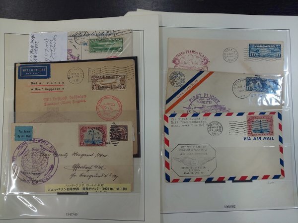 0503F76 foreign stamp America stamp real . cover aviation etc. approximately 20 page * cardboard . pasting attaching have details is photograph . please verify 