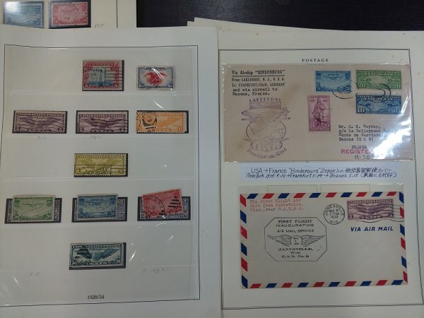 0503F76 foreign stamp America stamp real . cover aviation etc. approximately 20 page * cardboard . pasting attaching have details is photograph . please verify 