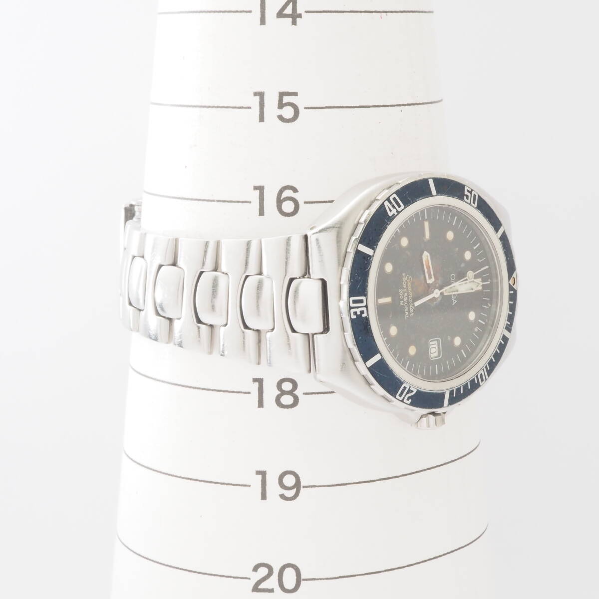 オメガ シーマスター プロフェッショナル デイト 200M OMEGA Seamaster Ref,396.1041 Cal,1438 クォーツ 黒文字盤 腕時計[Pa1529-AH2の画像4