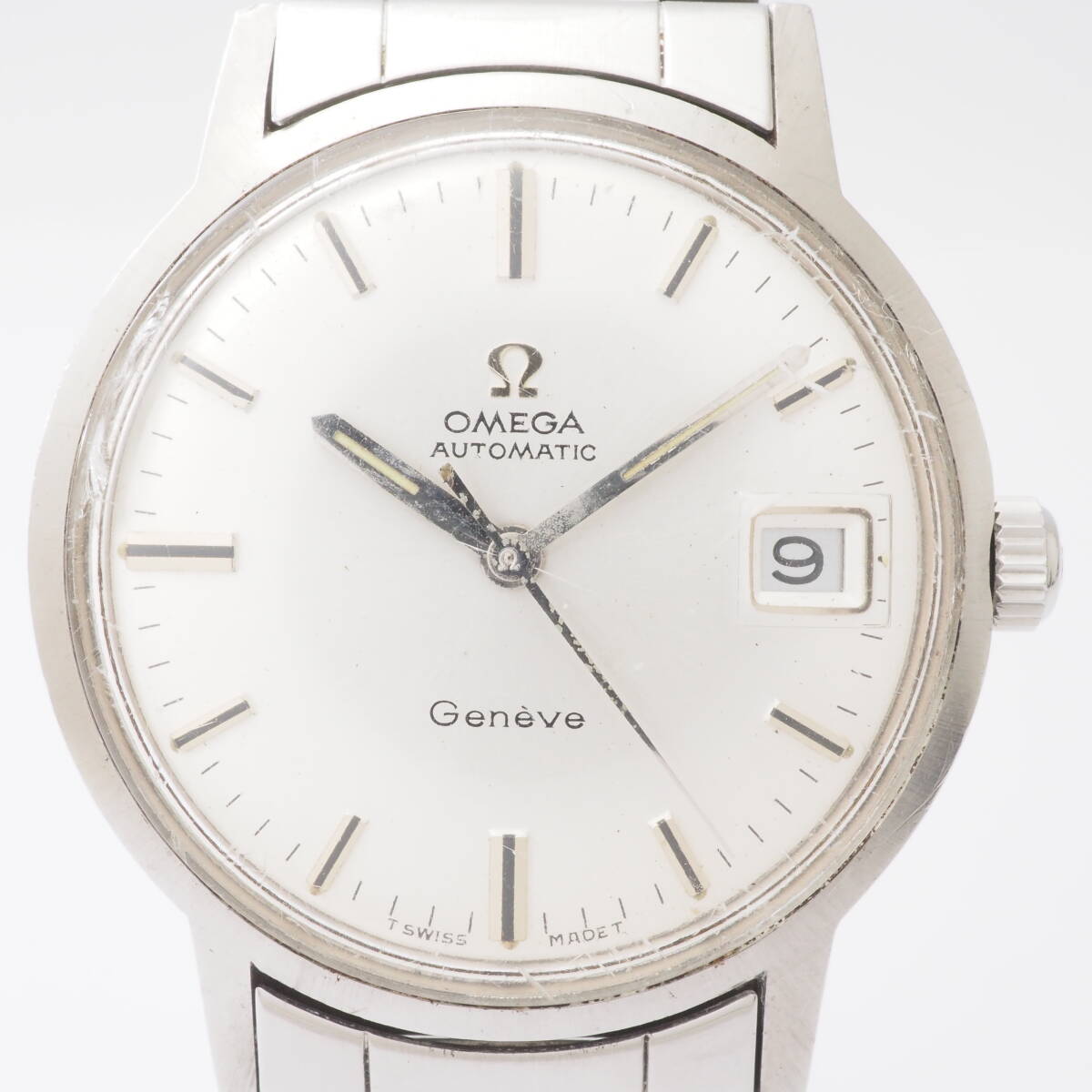 オメガ ジュネーブ オートマチック デイト OMEGA Genve AUTOMATIC 自動巻 シルバー ボーイズ 腕時計[Pa1530-AH3の画像1