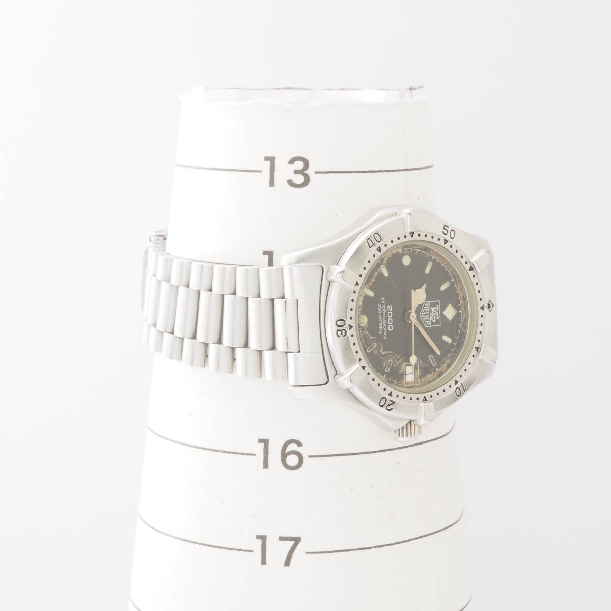 タグホイヤー 2000 プロフェッショナル デイト 200M TAG HEUER 962.013 4.95 クォーツ シルバー グレー文字盤 腕時計[1101077W20-AH7の画像4