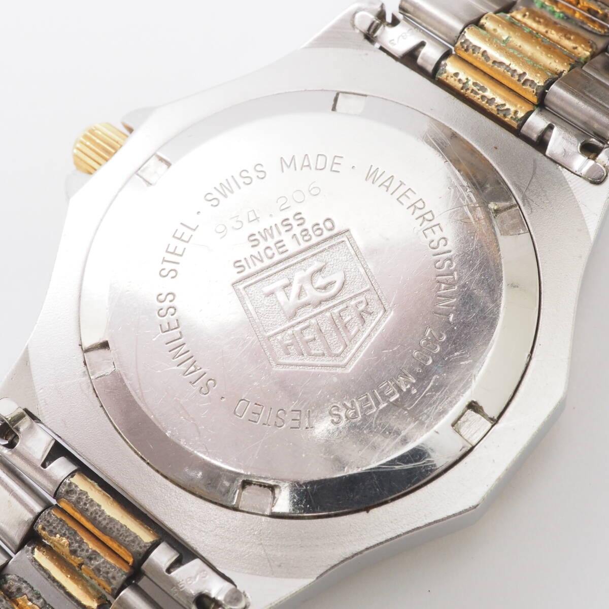 タグホイヤー 3000 プロフェッショナル デイト 200M TAG HEUER 934.206 クォーツ コンビ シルバー文字盤 メンズ 腕時計[Pa1532-AH8の画像6