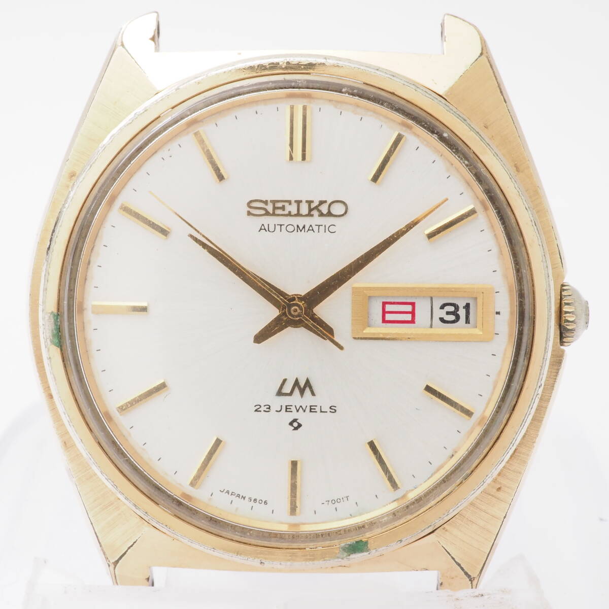 セイコー ロードマチック デイデイト SEIKO LM 5606-7000 自動巻 ゴールド シルバー文字盤 ボーイズ 腕時計 本体[Pa1533-AM3の画像1