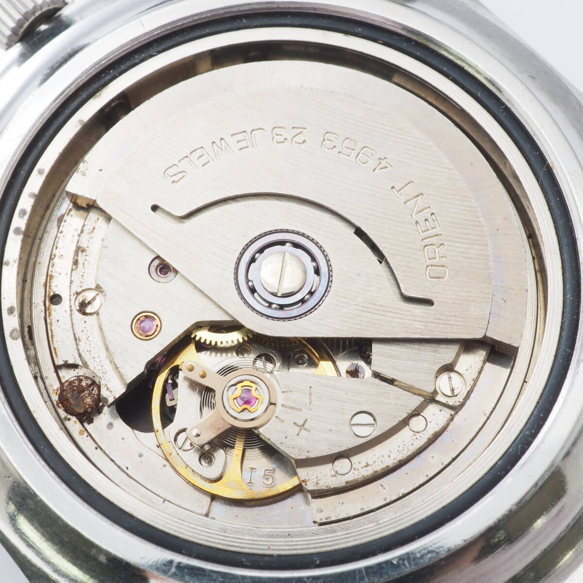 オリエント AAA デラックス キングダイバー スリースター デイデイト ORIENT 0349-13470 自動巻 黒文字盤 メンズ 腕時計 本体[Pa1534-AM5の画像7