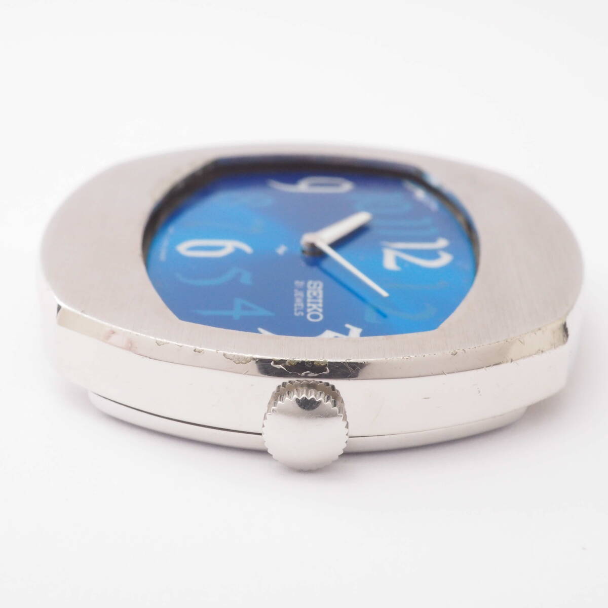 セイコー 2140-7000 SEIKO 21石 SS 手巻き シルバー×ブルー 青文字盤 メンズ 男性 腕時計 フェイスのみ[9800254-BF1の画像3