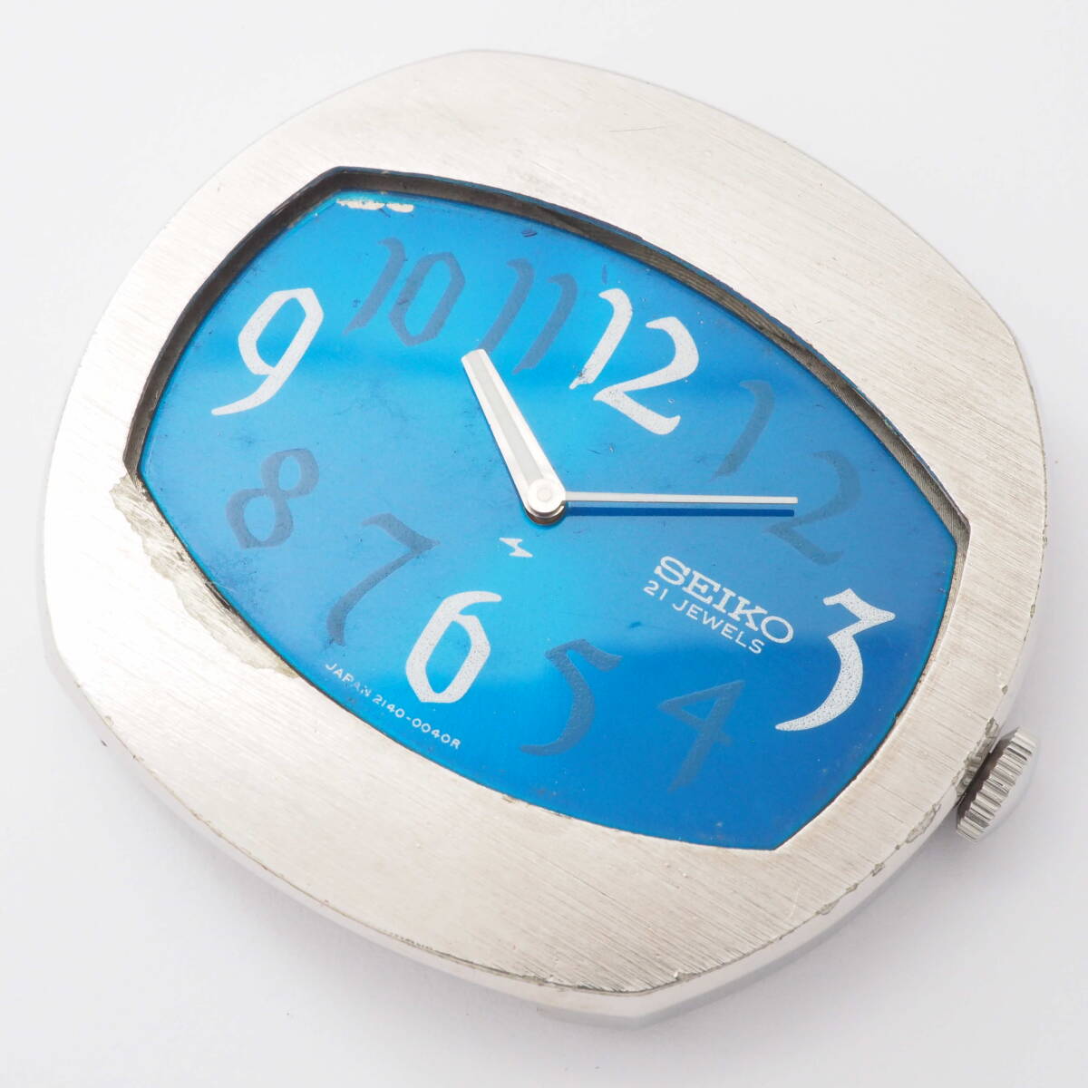 セイコー 2140-7000 SEIKO 21石 SS 手巻き シルバー×ブルー 青文字盤 メンズ 男性 腕時計 フェイスのみ[9800254-BF1の画像2