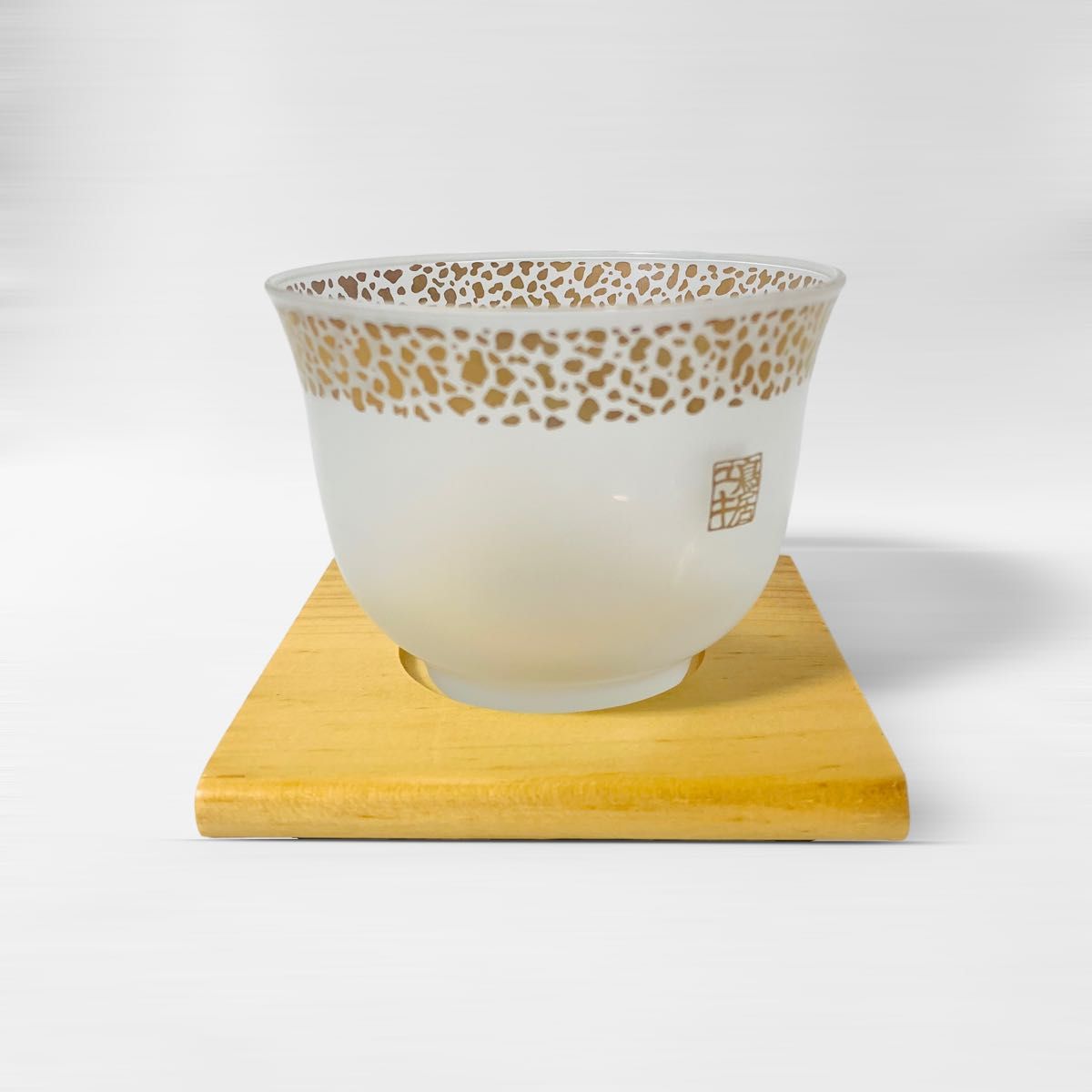 【未使用】ユキトリイ 蔵シリーズ 冷茶器グラス すりガラス 金彩 昭和レトロ 食器