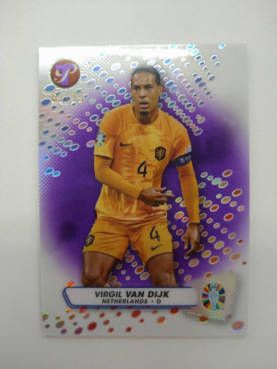 TOPPS 2023 PRISTINE Road to UEFA EURO 2024 BASE No.111 VIRGIL VAN DIJK PURPLE PARALLEL 61/99 特価 フィルジル ファン ダイク_画像1