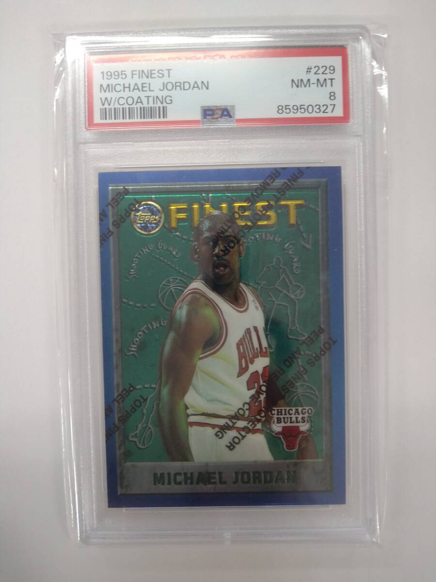 値下げ TOPPS 1995 FINEST BASE No.229 MICHAEL JORDAN COATING PSA 8 NM-MT 特価 マイケル ジョーダン_画像1