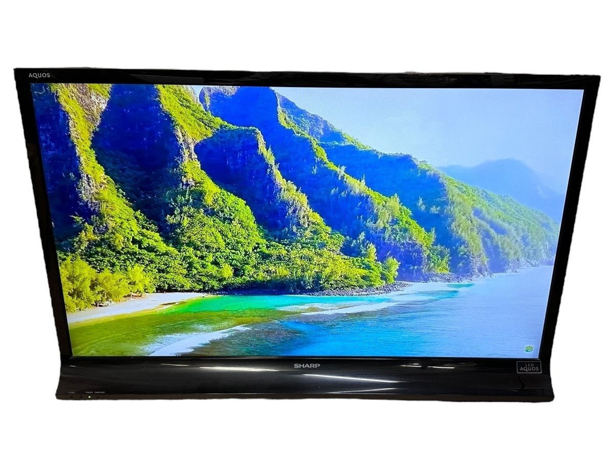 【極美品】SHARP シャープ AQUOS アクオス LC-40J9 液晶カラーテレビ 2013年製 40V型ワイド フルハイビジョン ブラック 付属品 リモコン_画像2