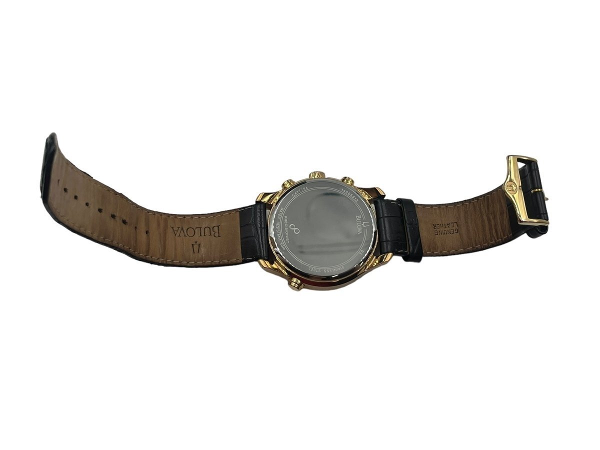 美品 BULOVA ブローバ PRECISIONIST プレシジョニスト C477754 腕時計 メンズ ブラック文字盤 デイト クォーツ クロノグラフ ブランドの画像9