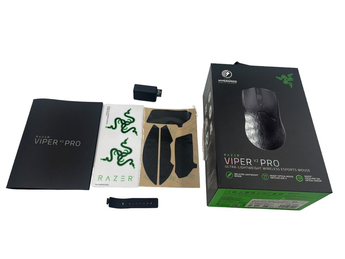 美品 Razer レイザー VIPER V2 PRO ワイヤレス ゲーミング マウス RZ01-0439 ブラック 本体 パソコン 入力装置 ゲーム 黒 箱付き 高性能_画像10