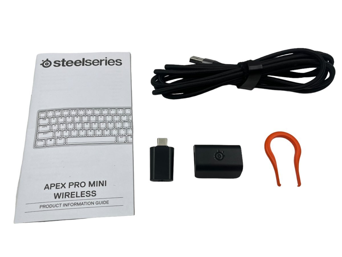 美品 SteelSeries APEX PRO MINI WIRELESS US KB-00016 ゲーミング ワイヤレス キーボード ブラック 本体 パソコン ゲーム コンパクト_画像10