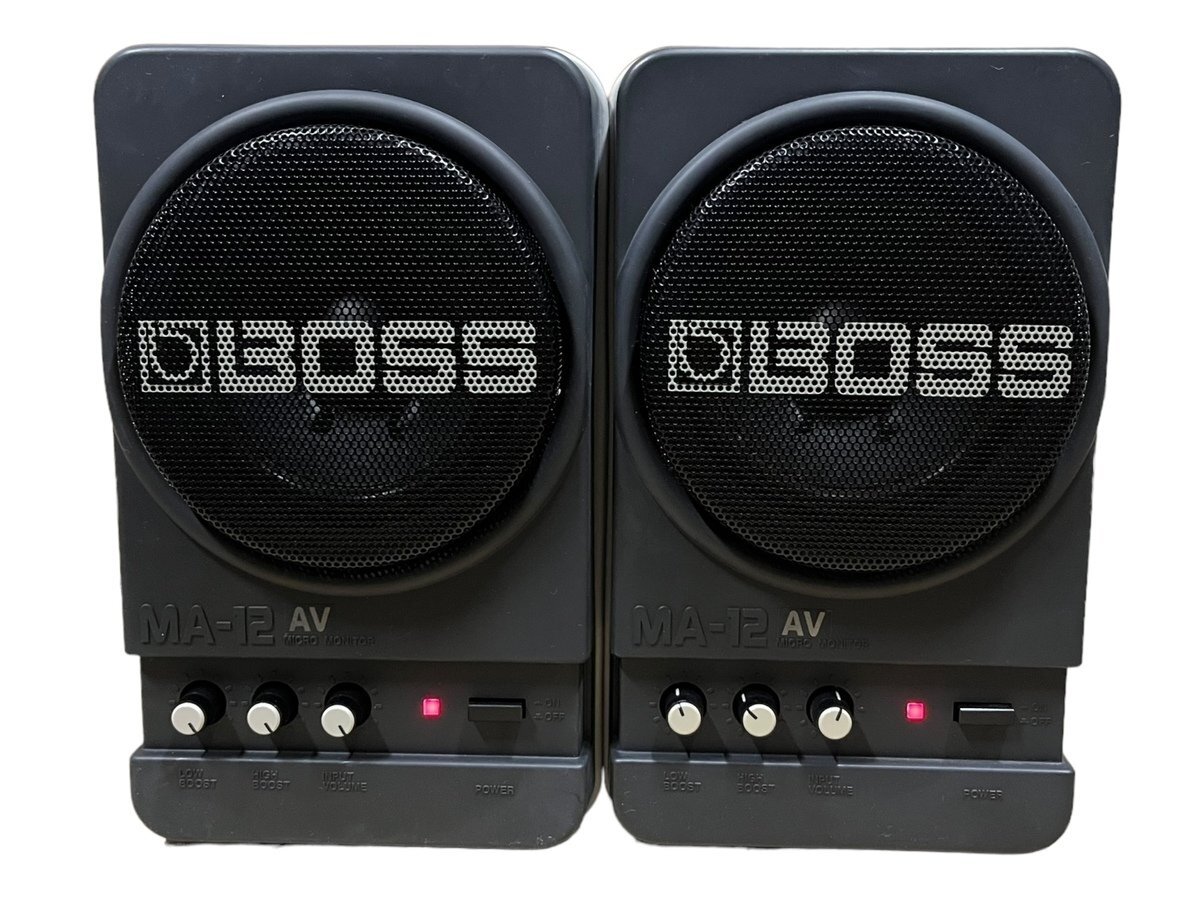 BOSS ボス マイクロモニター スピーカー MA-12AV 2ペア 本体 レコーディング PA機器 音楽 音響器材 パワードスピーカー アンプ内蔵_画像8