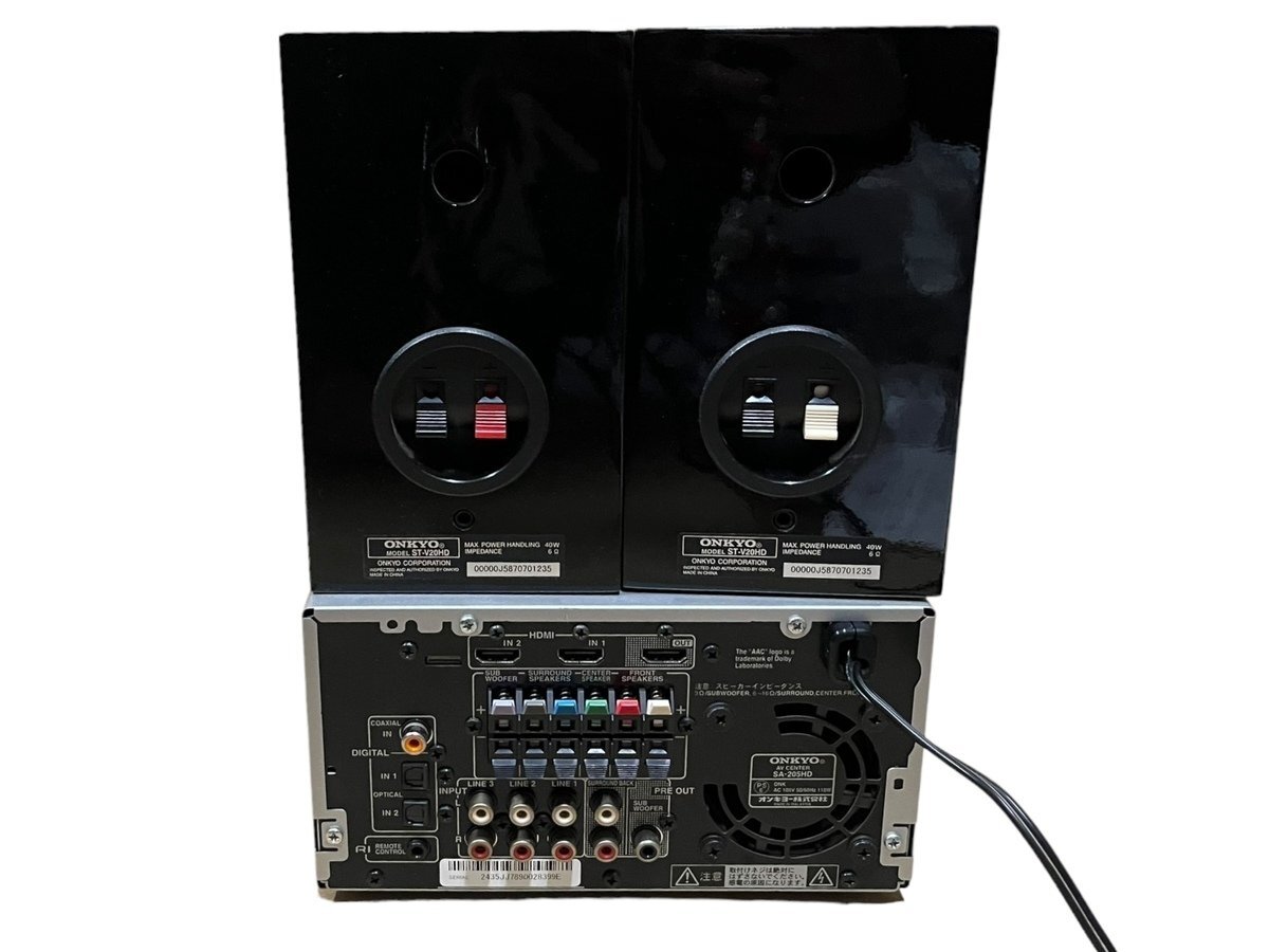 ONKYO Onkyo SA-205HD AV центральный ST-V20HD satellite speaker звуковая аппаратура корпус музыка домашний театр (эффект живого звука) система высокая эффективность высококачественный звук 
