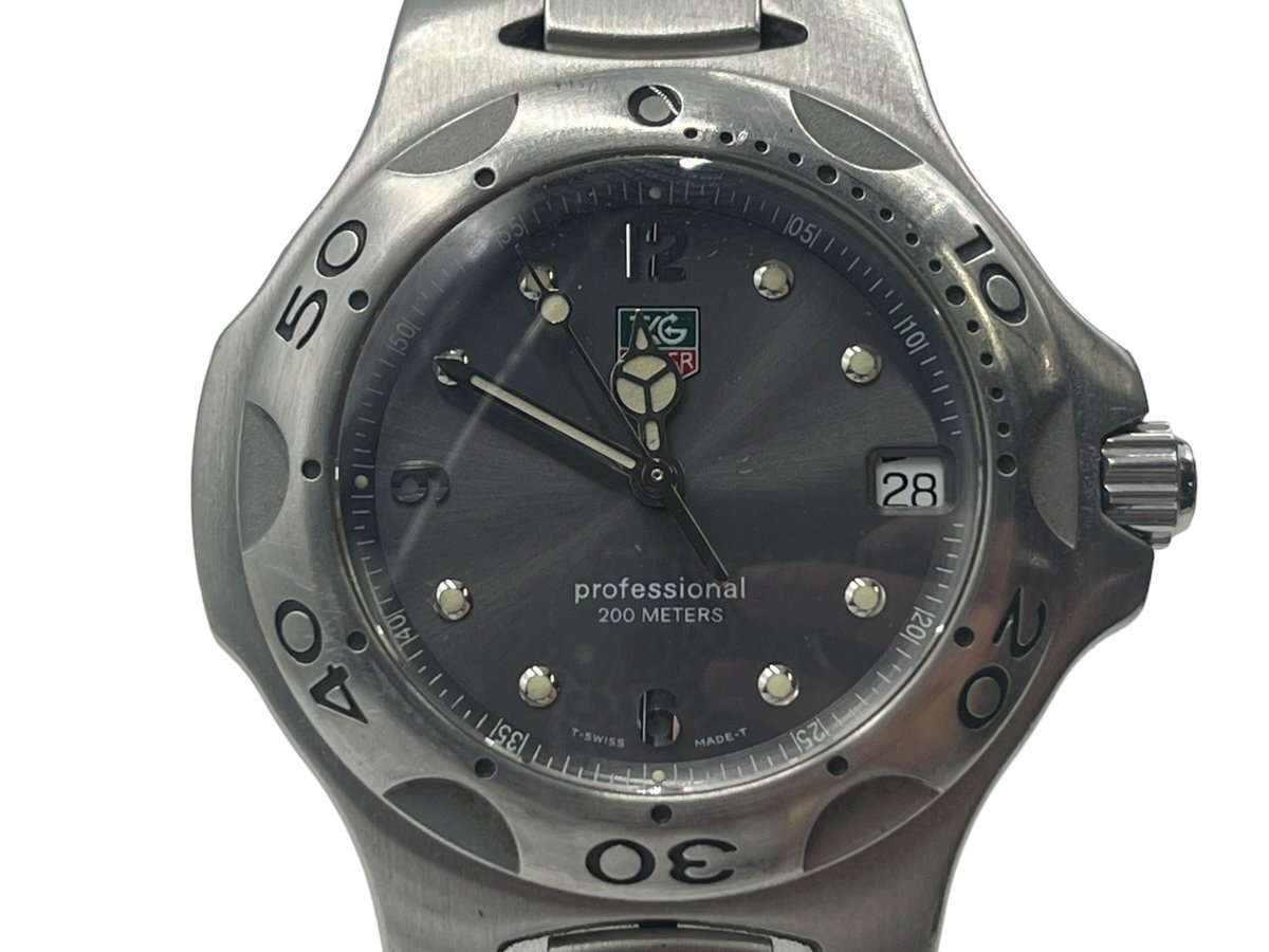 TAG HEUER タグホイヤー 腕時計 メンズ デイト キリウム SS シルバー文字盤 クオーツ WL1111 PK2450 ウォッチ ブランド時計 高級時計 中古_画像2