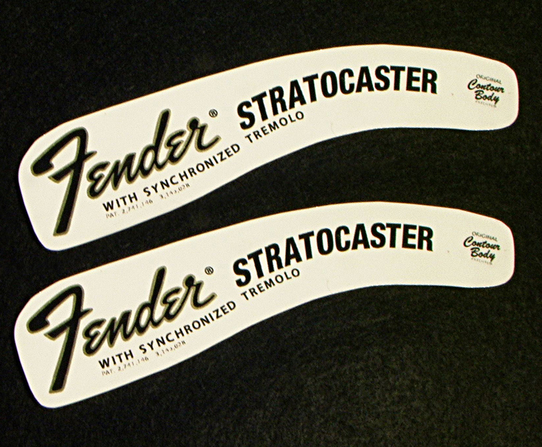 STRATOCASTERの1967年から1970年補修用、ラージヘッド用のロゴデカール２枚組（デカ69）の画像1