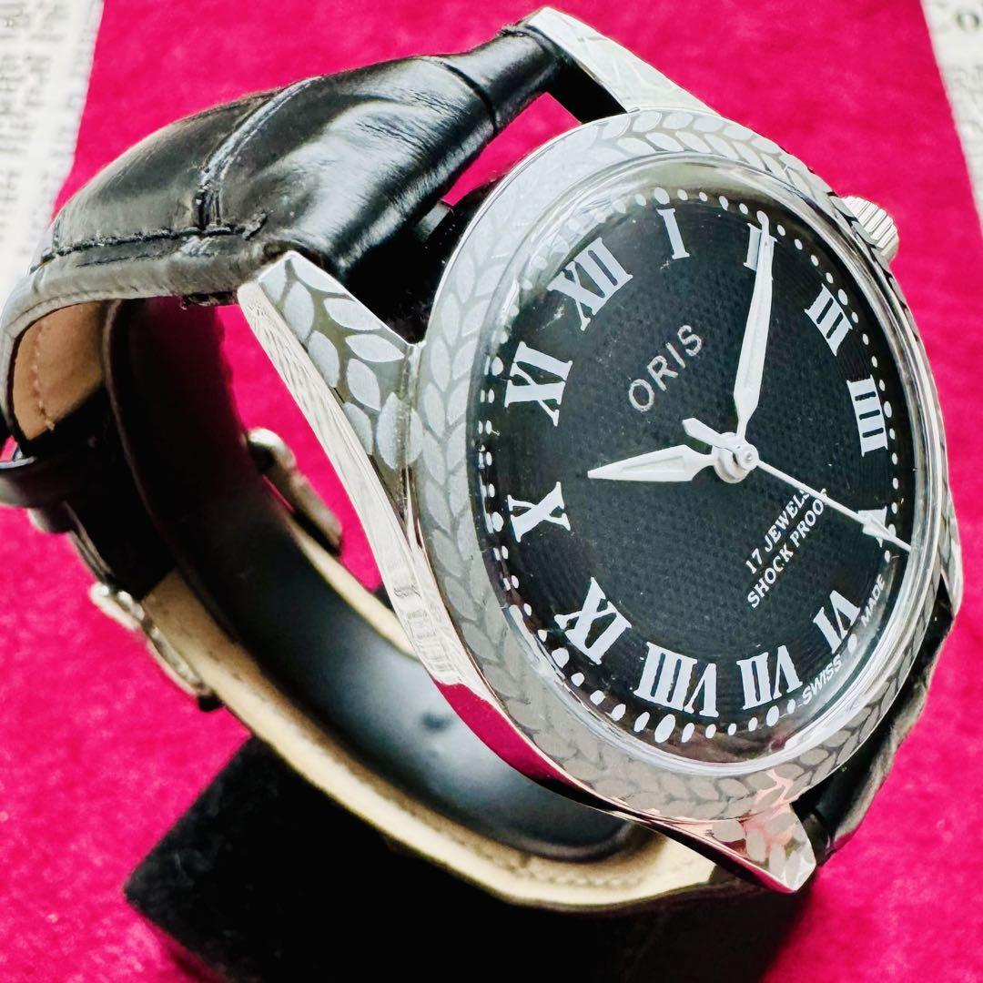 ORIS/オリス★【整備済み】超美品・稼働品/ヴィンテージ/スイス/ 17J/メンズ腕時計/アンティーク/機械式手巻き/アナログ/革ベルト238_画像10