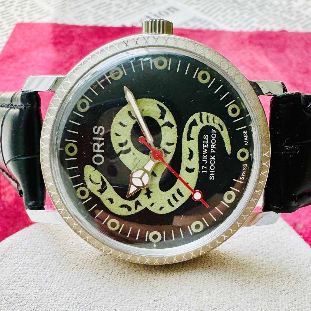 ORIS/オリス★【整備済み】超美品・稼働品/ヴィンテージ/スイス/ 17J/メンズ腕時計/アンティーク/機械式手巻き/アナログ/革ベルト247_画像3