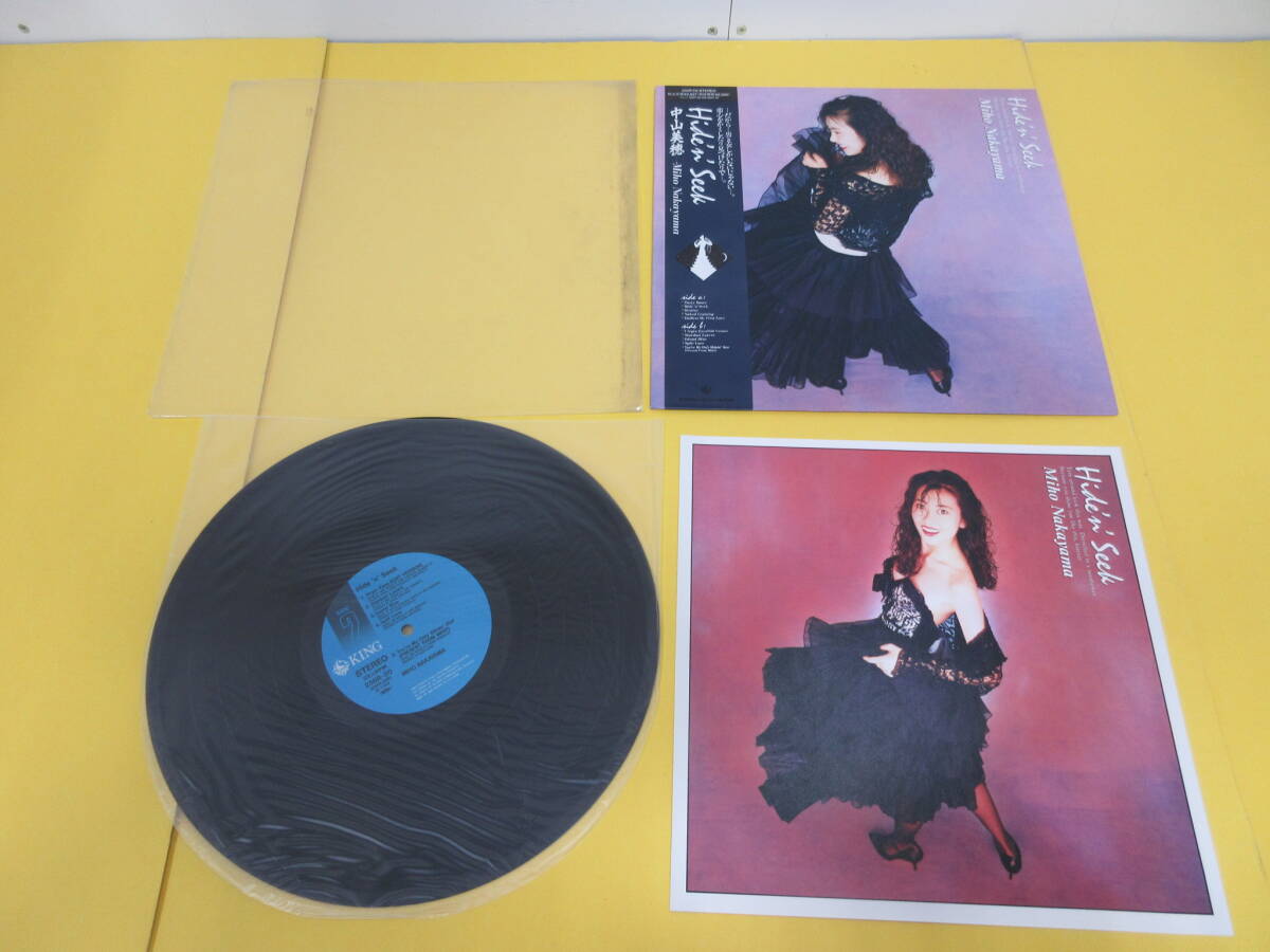 033)ジャンク 中山美穂 / MIHO NAKAYAMA Hide n Seek /LPレコード_画像3