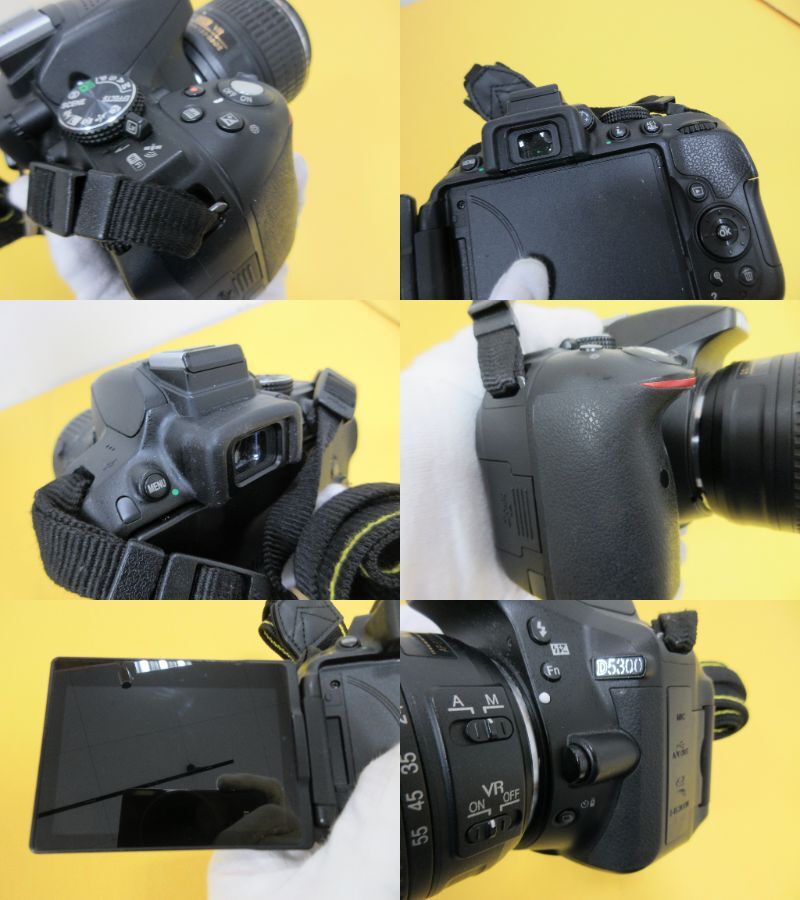 165)Nikon ニコン D5300 ダブルズームキット2 BLACK/Nikon AF-S DX NIKKOR 18-55ｍｍ 1:3.5-5.6・55-200mm 1:4-5.6 G VRⅡ 現状品_画像8