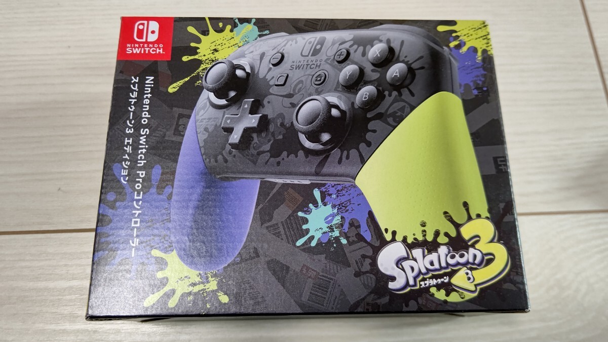 新品未開封【任天堂純正品】Nintendo Switch Proコントローラー スプラトゥーン3エディション スイッチ プロコン コラボ 任天堂 の画像1