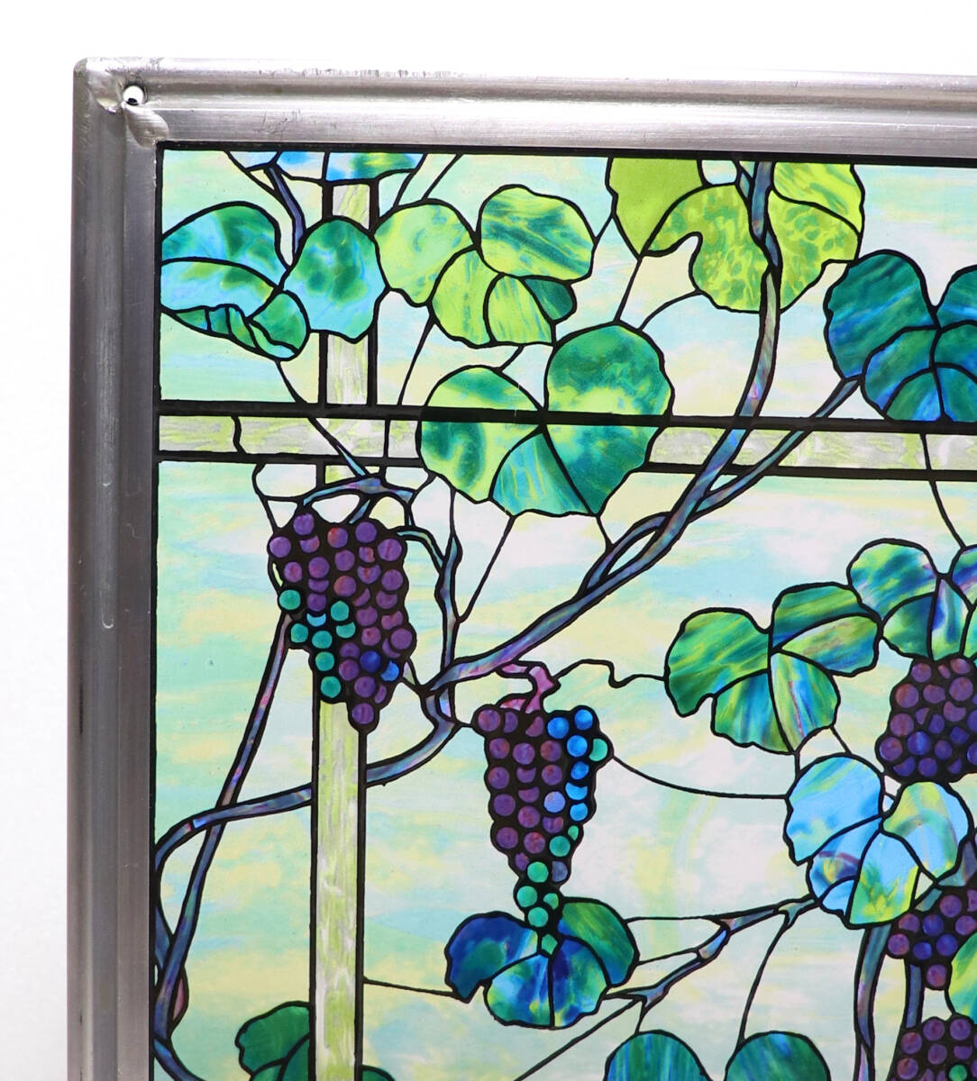 ルイス・C・ティファニー ヴィンテージ ステンドグラス 葡萄の木 メトロポリタン美術館収蔵 ブドウ グレープバインパネル グラスマスターズ_画像3