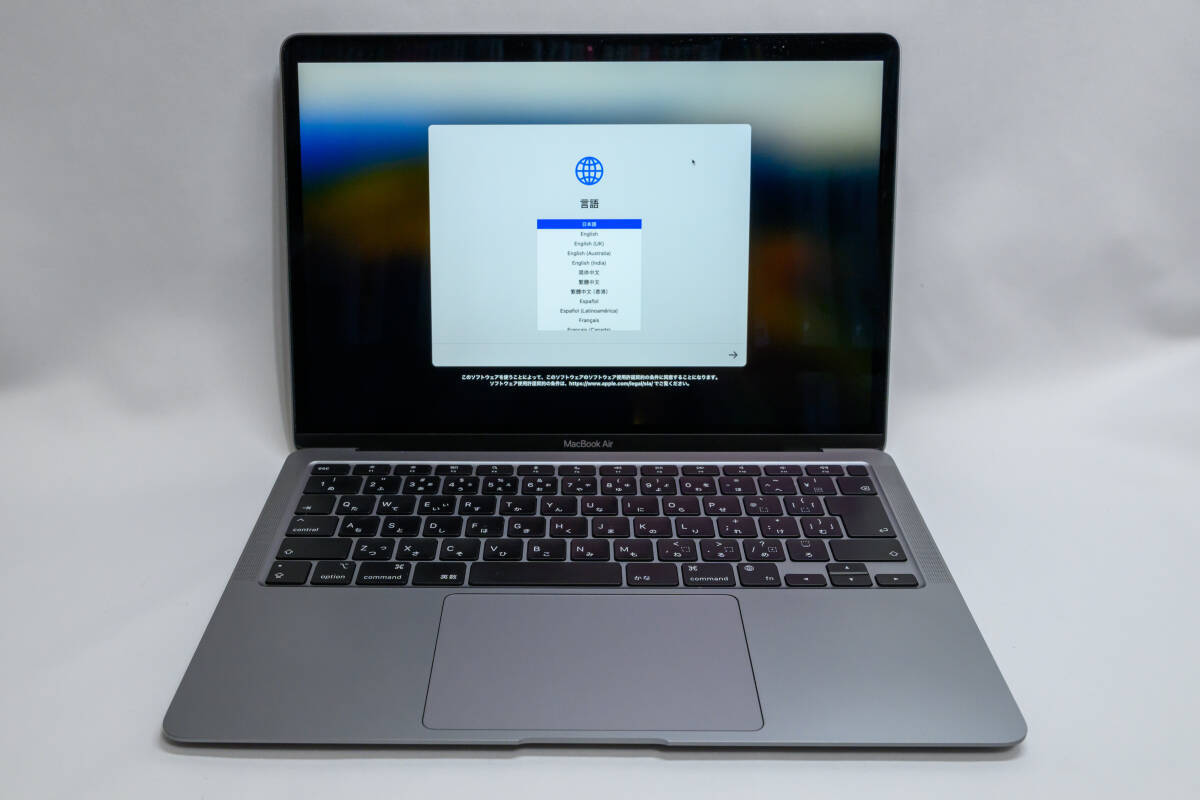 Apple MacBook Air 2020 13インチ M1 8コアCPU 8コアGPU 16GBメモリ 512GB SSD スペースグレイ 送料無料_画像1