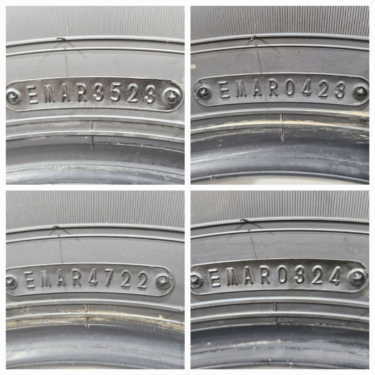 【 美品 2022～2024年製 】 ジムニー シエラ JB74 純正 195/80R15 2022年47週～2024年3週 DUNLOP GRANDTREK AT20 4本セット価格_画像8