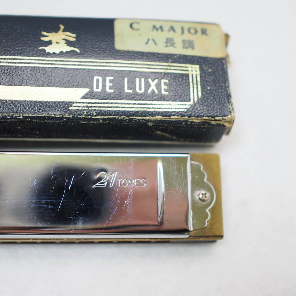 TOMBO BAND DELUXE harmonica 21 C MAJOR is length style Dragon-fly dragonfly band Deluxe Dragonfly Major case attaching control number 481-1