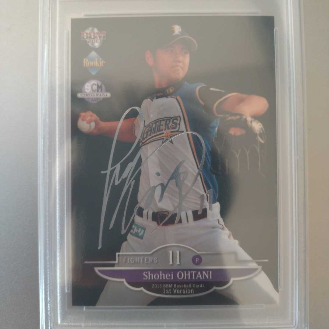 2013 BBM 1st Version Shohei Ohtani SCM Silver Facs. 208 大谷翔平 銀箔サイン PSA10 GEM MINT 世界11枚_画像3