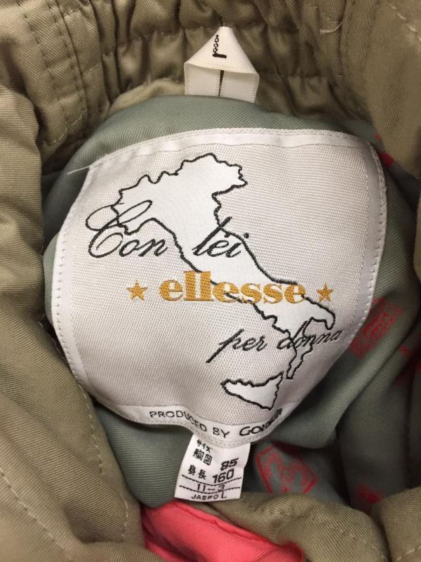 ellesse エレッセ ゴールドウイン GOLDWIN製 レディース スポーツ 古着 ショート丈 エポレット 前立ダブル 中綿スキージャケット ピンク L_画像4