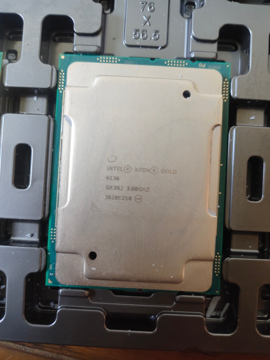 intel CPU Xeon Scalable gold 6136( 3.0GHz 12core 24threads ） 複数あり_画像1