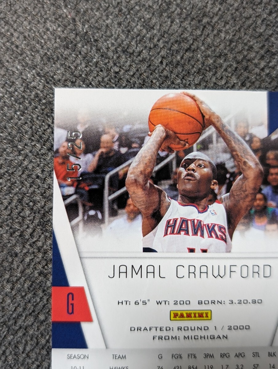 Jamal Crawford Gold パラレルカード Panini NBAカード_画像6