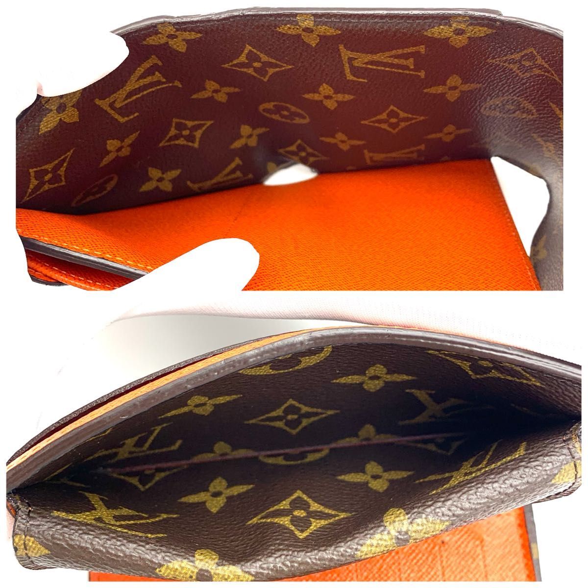 LOUIS VUITTON ルイヴィトン モノグラム ポルトフォイユ マリールー 三つ折り 財布 E45_画像9