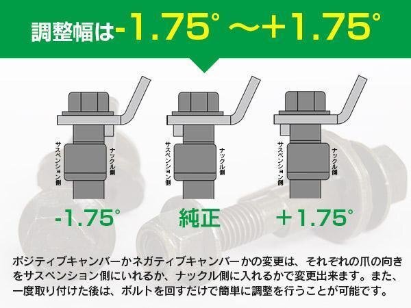 【即決】キャンバーボルト ストラット式 ★M12★ 2本セット【デミオ DJ3FS/DE3FS/DE5FS/DEJFS/DJ5FS 2WD】_画像4