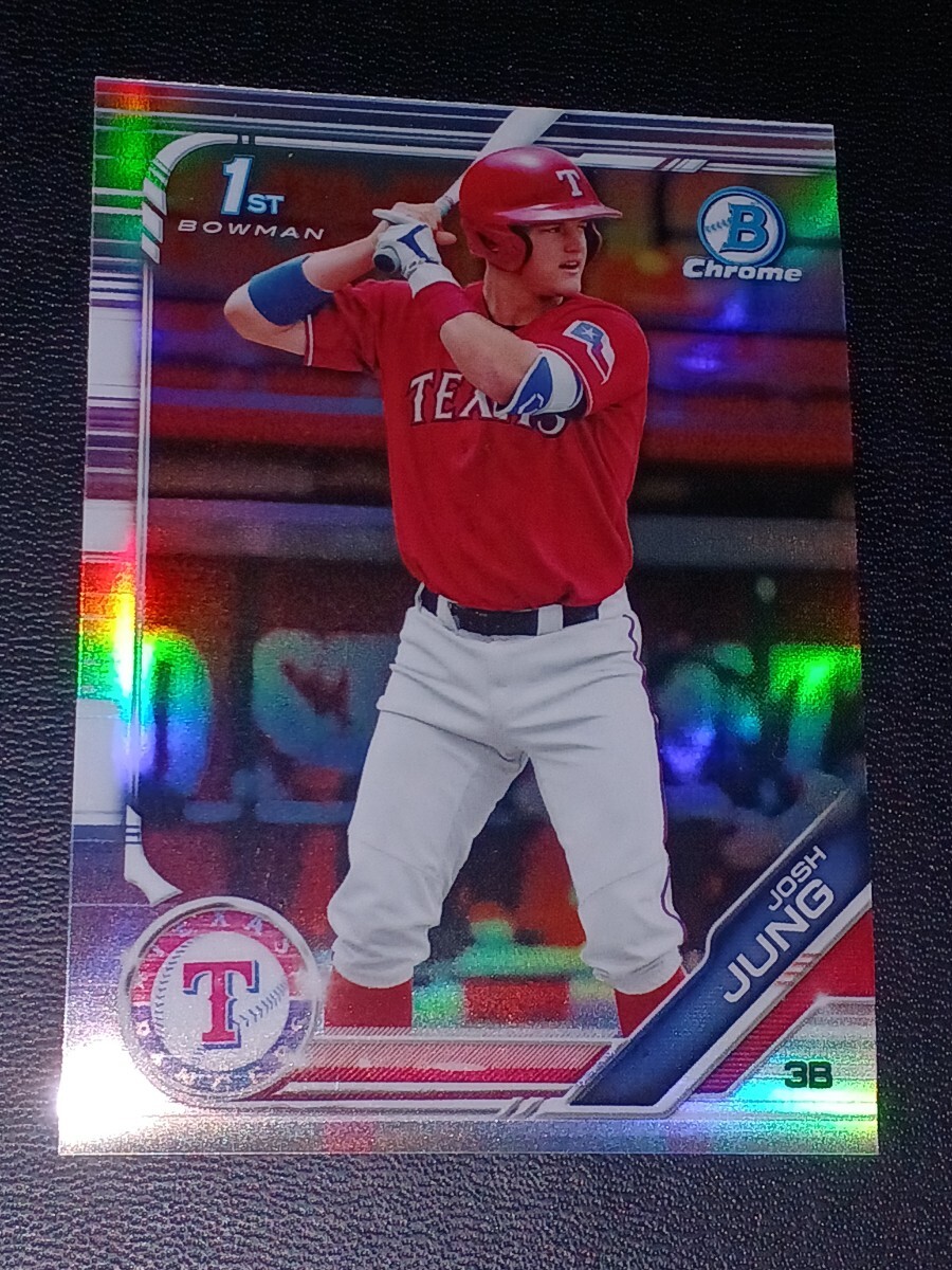 2019 Bowman Draft Chrome 1st Bowman Josh Jung Refractor レンジャーズ　ジョシュ・ヤン 1st ボウマン　リフラクター Topps ボウドラ_画像1