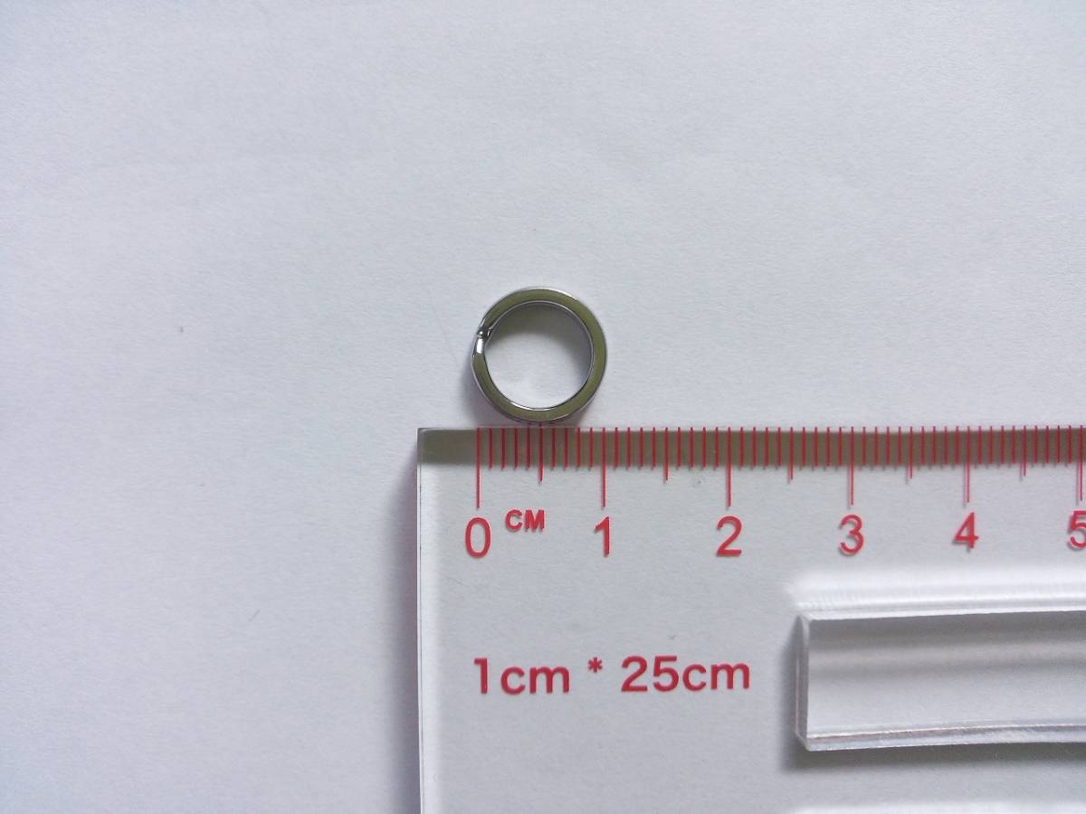 スプリットリング　平打ち　ルアー用　#11　外径11mm　内径8.5mm　50個　セット　シーバス　スズキ　メバル　ブラックバス　ニジマス