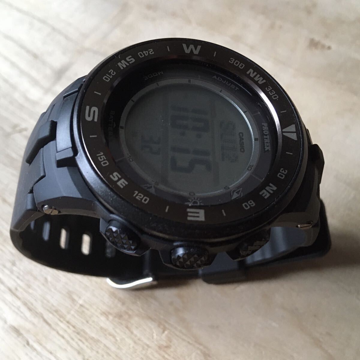 [極美品] カシオ CASIO PRO TREK PRG-330-1JF クライマーライン トリプルセンサー タブソーラー 生産終了モデル 超入手定番カラー_画像5