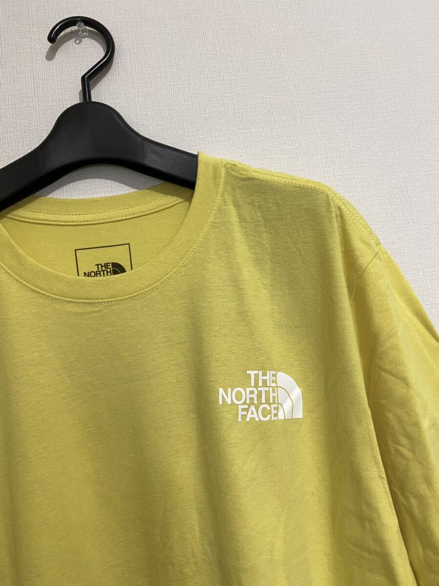 即決 送料無料 新品 ノースフェイス BOXロゴ Tシャツ US XL YELLOWTL 薄黄