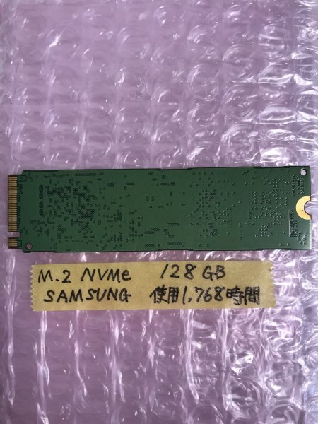 M.2 NVMe 128GB SSD x 1ko go in [ operation verification ending ]SAMSUNG,PM961,MZ-VLW1280,MZVLW128HEGR-000L2,1,768H use 