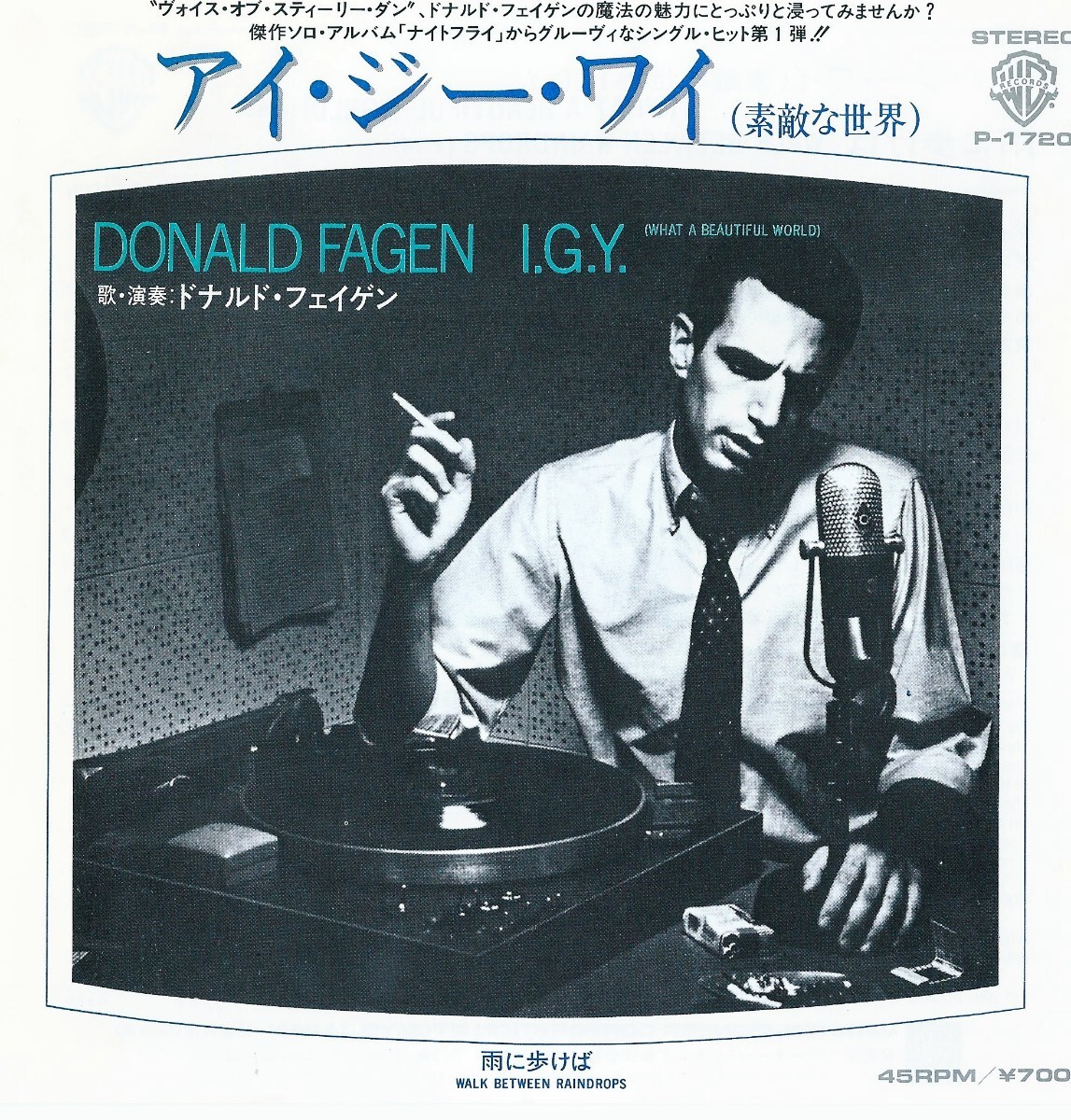 I.G.Y. ／ ドナルド・フェイゲン 【日本盤7inchシングル】→ややレア・アナログ盤 EPの画像1