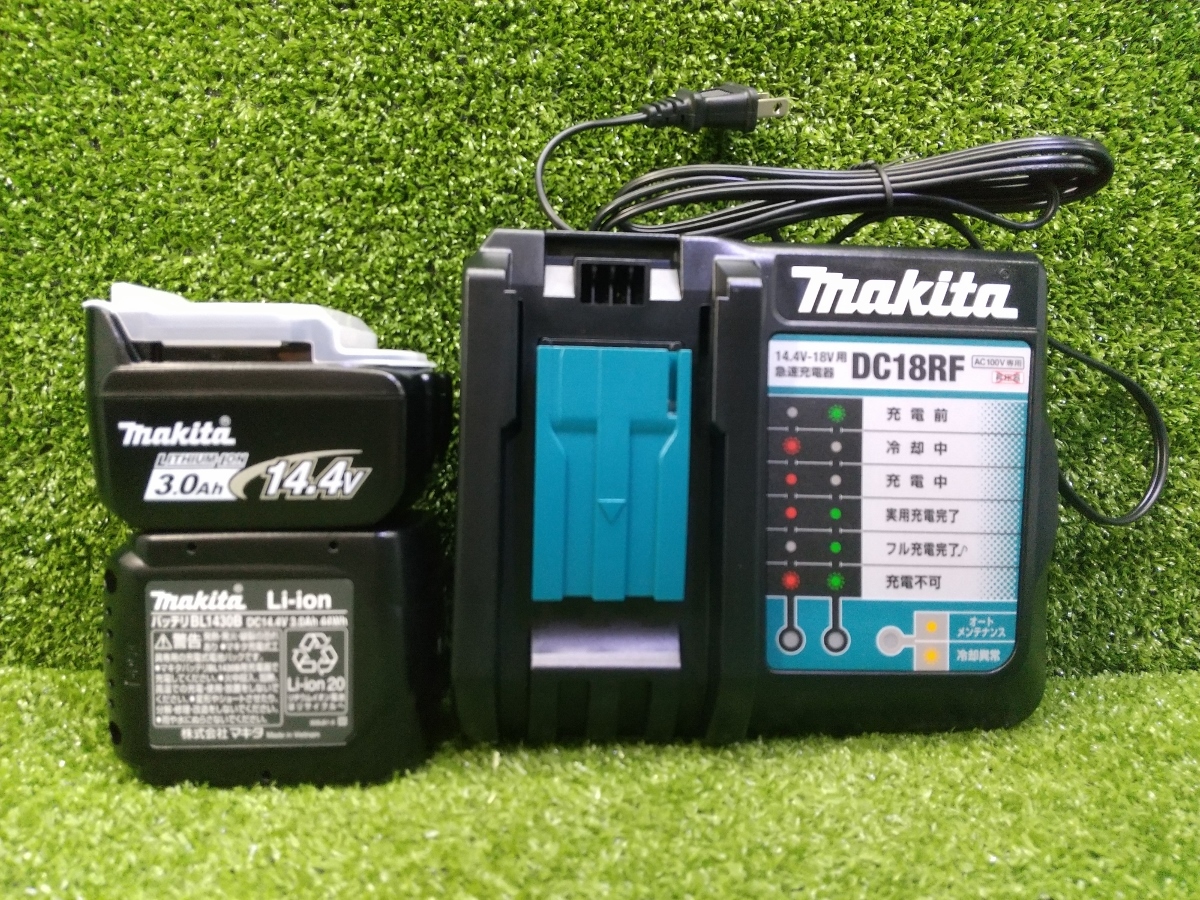 中古 美品 makita マキタ 14.4V 充電式 インパクトドライバ 3.0Ah バッテリー2個 充電器 付 TD138DRFX_画像9