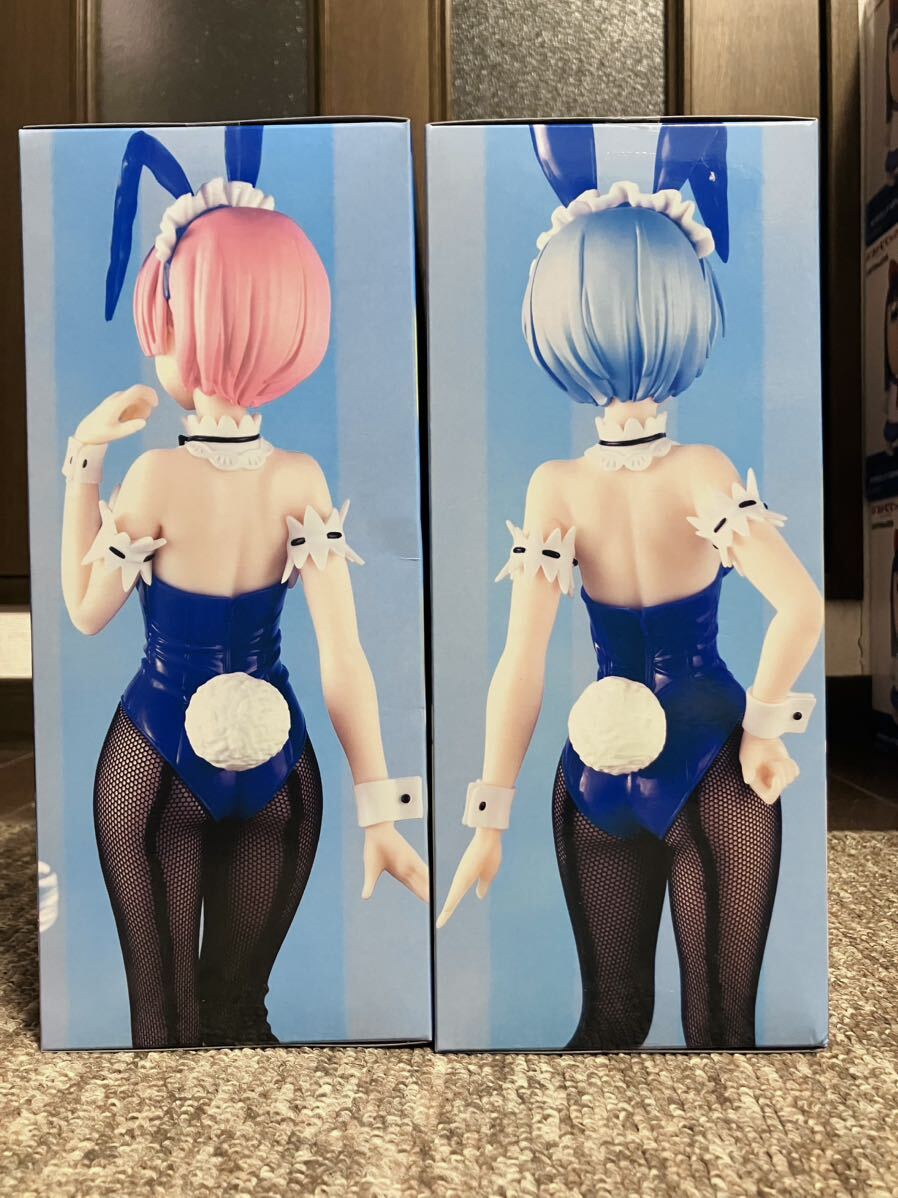 即決★ Re:ゼロから始める異世界生活 BiCute Bunnies Figure ブルーver. レム ラム フィギュア 2個 セット バニー リゼロ③_画像3