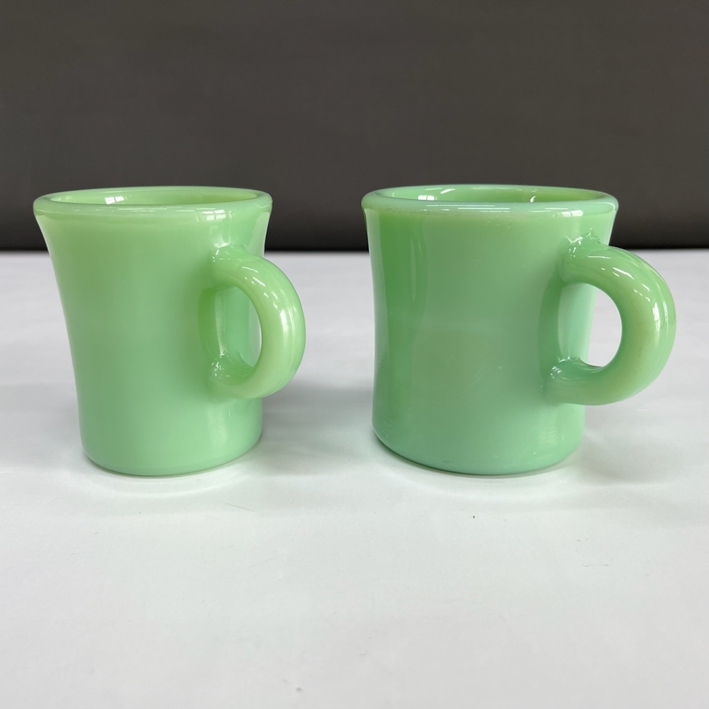 ファイヤーキング ジェダイ C ハンドル チョコレートマグ エキストラヘビーマグ セット Fire King JADE ITE C Handle Heavy Mug Cupの画像2