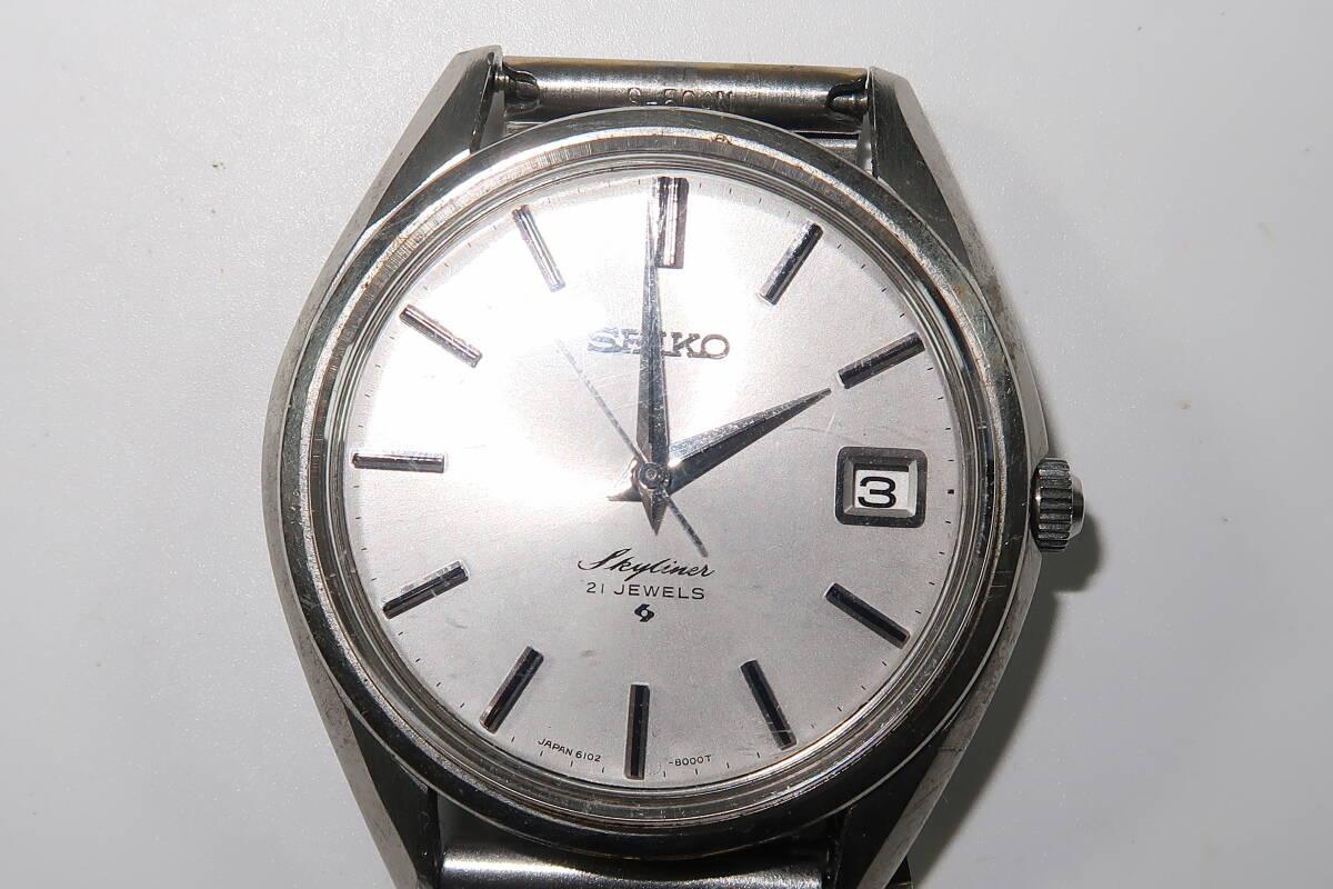 1円～ SEIKOセイコー スカイライナー 21石 6102-8000 手巻き メンズ腕時計の画像1